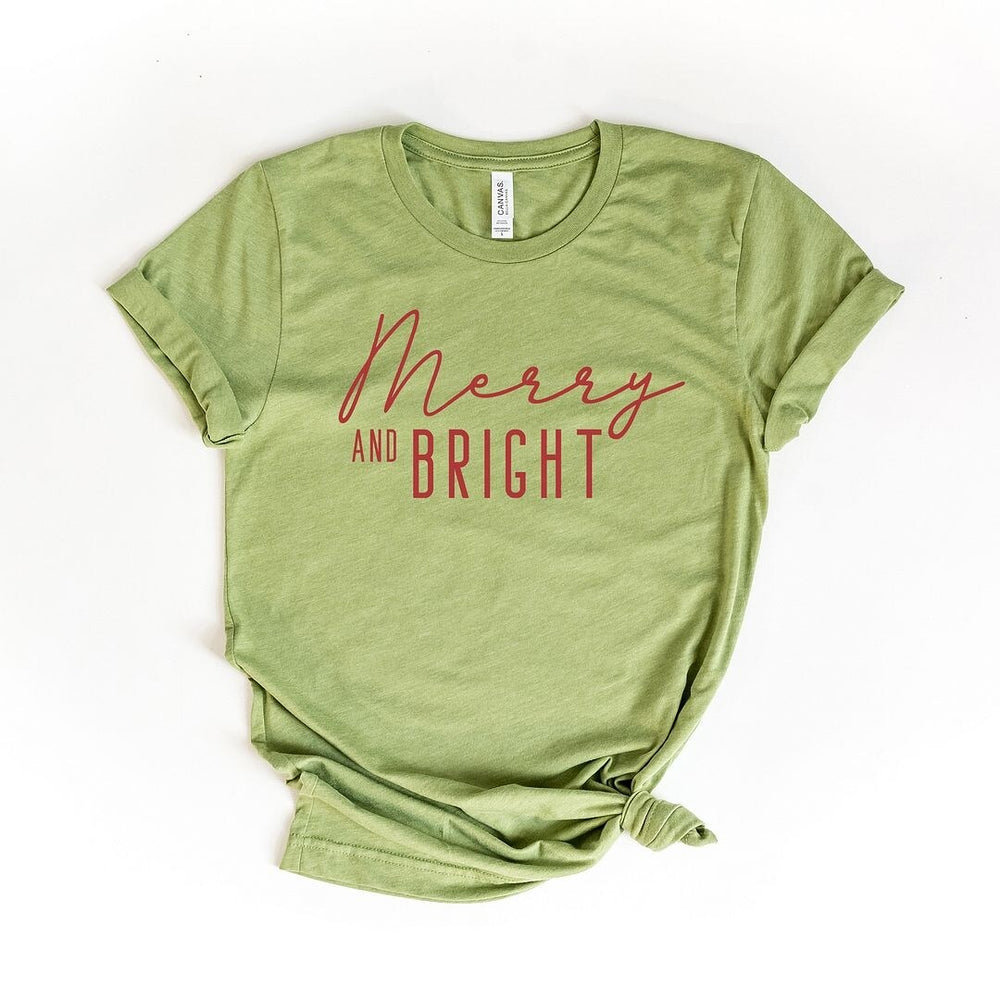 Merry And Bright Short Sleeve Crewnneck Tee