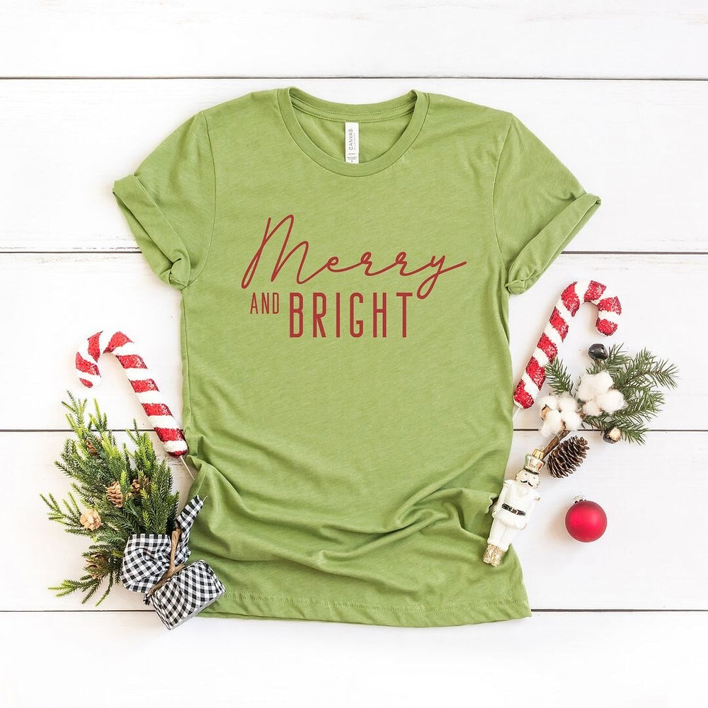 Merry And Bright Short Sleeve Crewnneck Tee