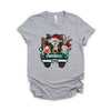 Merry Christmas Farm Truck Short Sleeve Crewnneck Tee