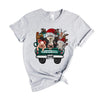 Merry Christmas Farm Truck Short Sleeve Crewnneck Tee