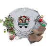 Merry Christmas Farm Truck Short Sleeve Crewnneck Tee