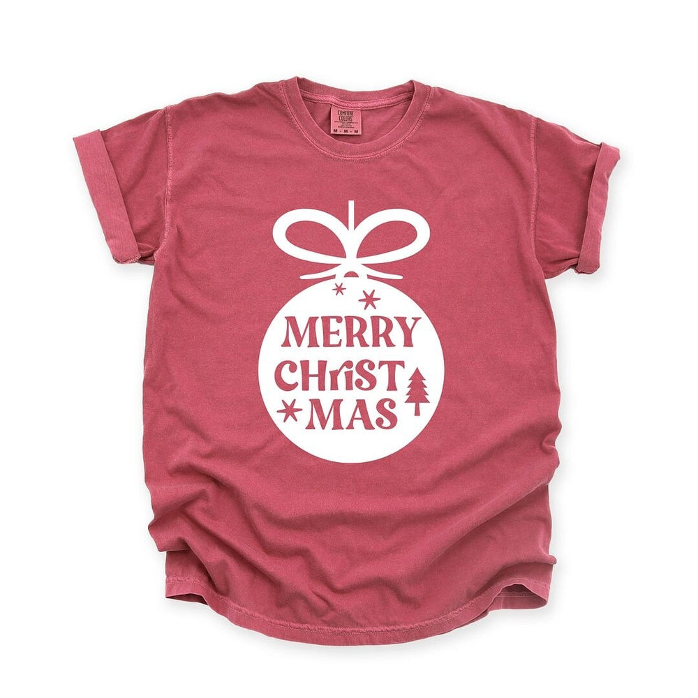 Merry Christmas Ornament Garment Dyed Tee