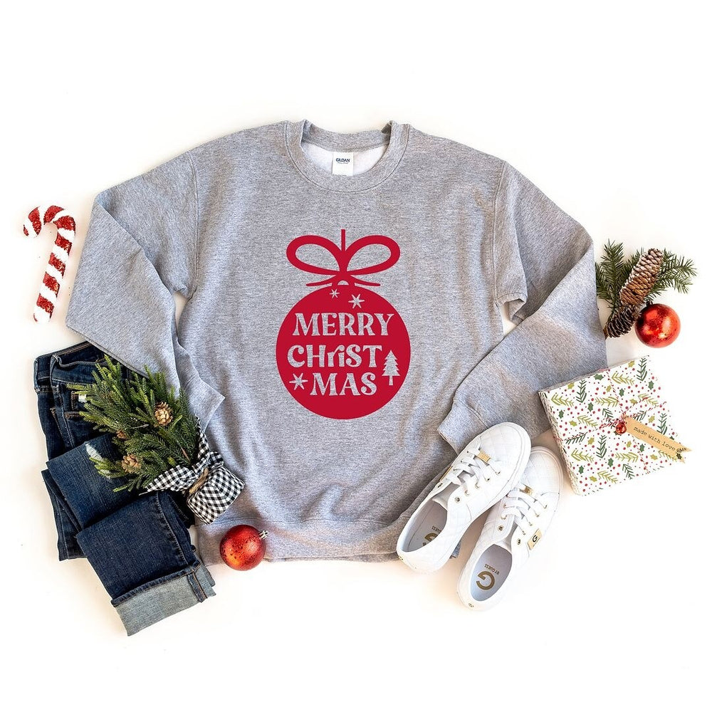 Merry Christmas Ornament Graphic Sweatshirt