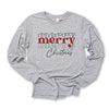 Merry Christmas Stacked Long Sleeve Tee