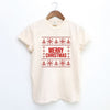 Merry Christmas Sweater Garment Dyed Tee