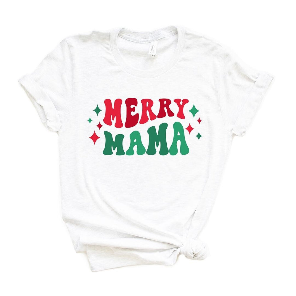 Merry Mama Stars Short Sleeve Crewnneck Tee