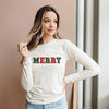 Merry Red and Green Bold Long Sleeve Tee