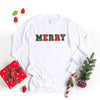 Merry Red and Green Bold Long Sleeve Tee