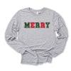 Merry Red and Green Bold Long Sleeve Tee