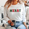 Merry Red and Green Bold Long Sleeve Tee