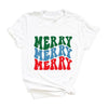 Merry Stacked Colorful Short Sleeve Crewnneck Tee