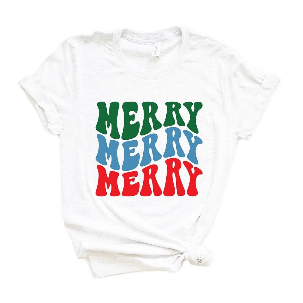 Merry Stacked Colorful Short Sleeve Crewnneck Tee