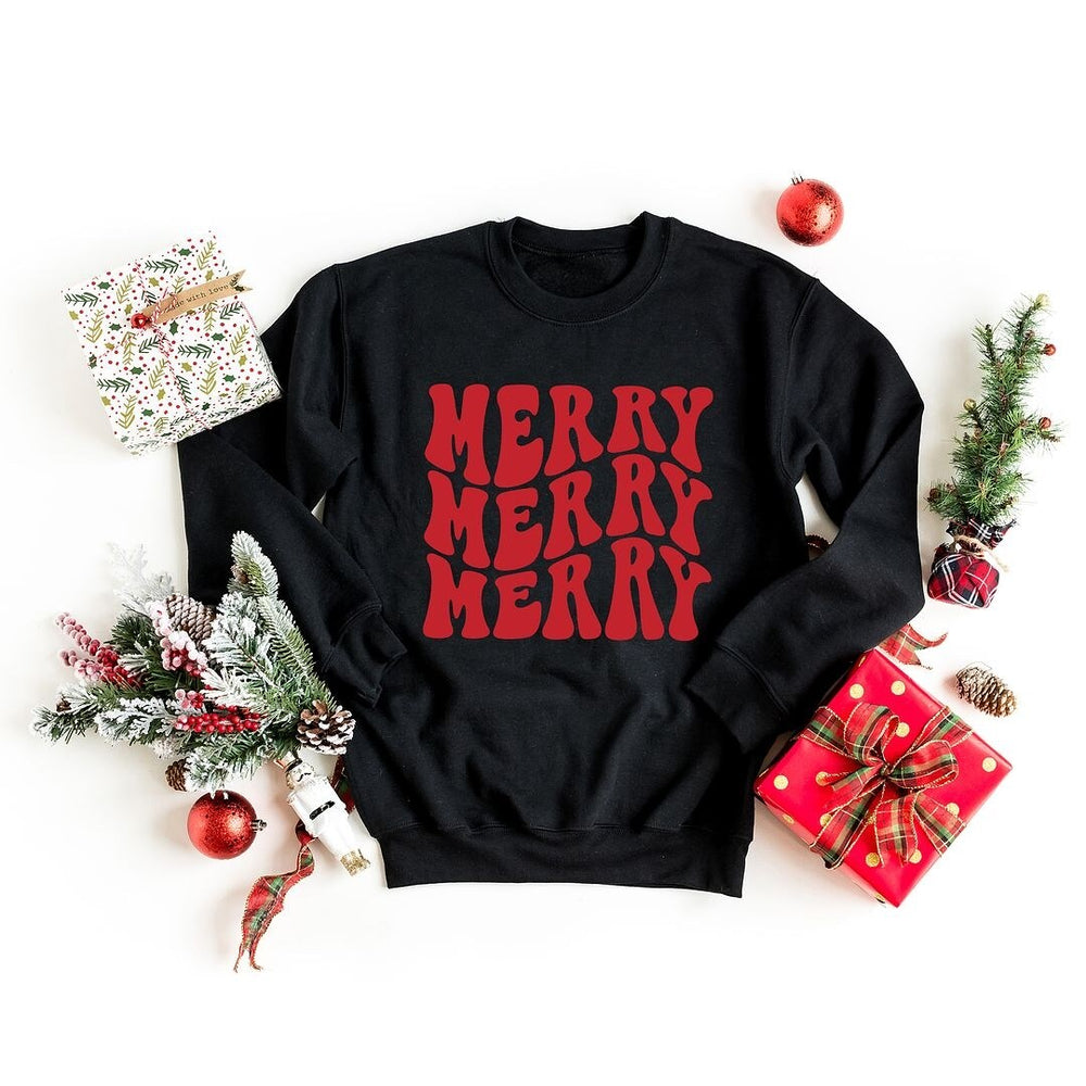 Merry Stacked Graphic Sweatshirt