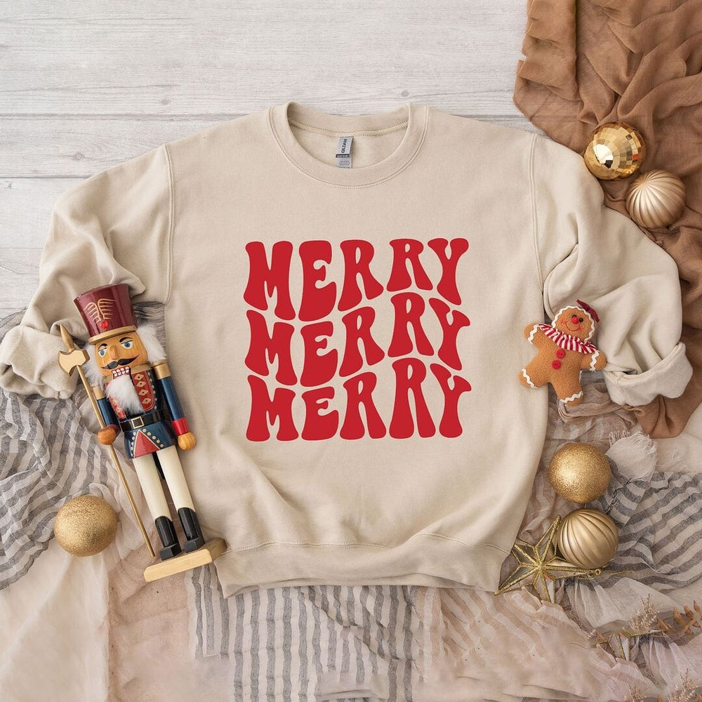 Merry Stacked Graphic Sweatshirt