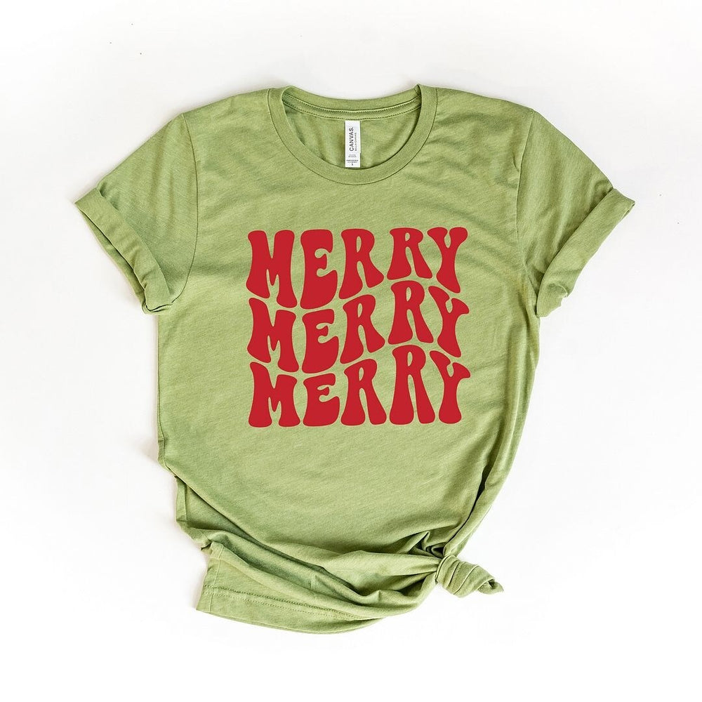 Merry Stacked Short Sleeve Crewnneck Tee