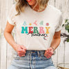 Merry Teacher Short Sleeve Crewnneck Tee