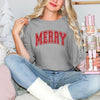 Merry Varsity Thick Outline Garment Dyed Tee