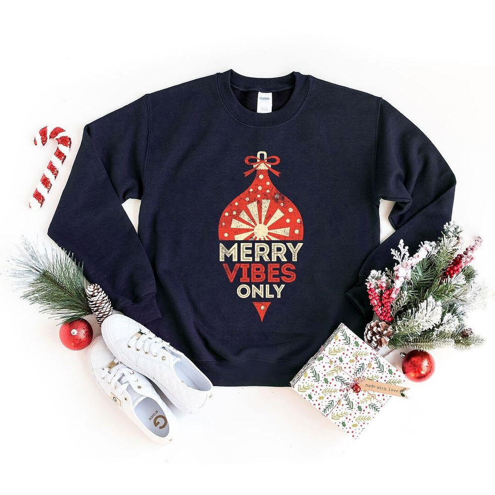 Merry Vibes Only Graphic Sweatshirt