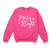 Merry and Bright Cursive Graphic Sweatshirt