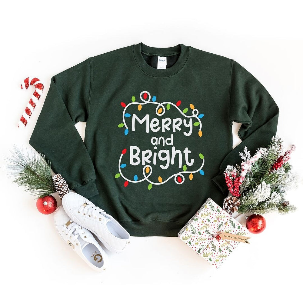 Merry and Bright Lights Graphic Sweatshirt