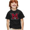 Miami University Distressed Primary Miami University Ohio Logo Kids T Shirt for Youth Boys and Girls