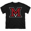 Miami University Distressed Primary Miami University Ohio Logo Kids T Shirt for Youth Boys and Girls