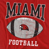 Miami University (Oh) Football Ball Kids T Shirt for Youth Boys and Girls