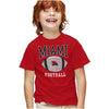 Miami University (Oh) Football Ball Kids T Shirt for Youth Boys and Girls