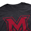 Miami University (Ohio) Simple Distressed Logo Unisex Adult Heathered Premium T Shirt