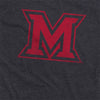 Miami University (Ohio) Simple Distressed Logo Unisex Adult Heathered Premium T Shirt