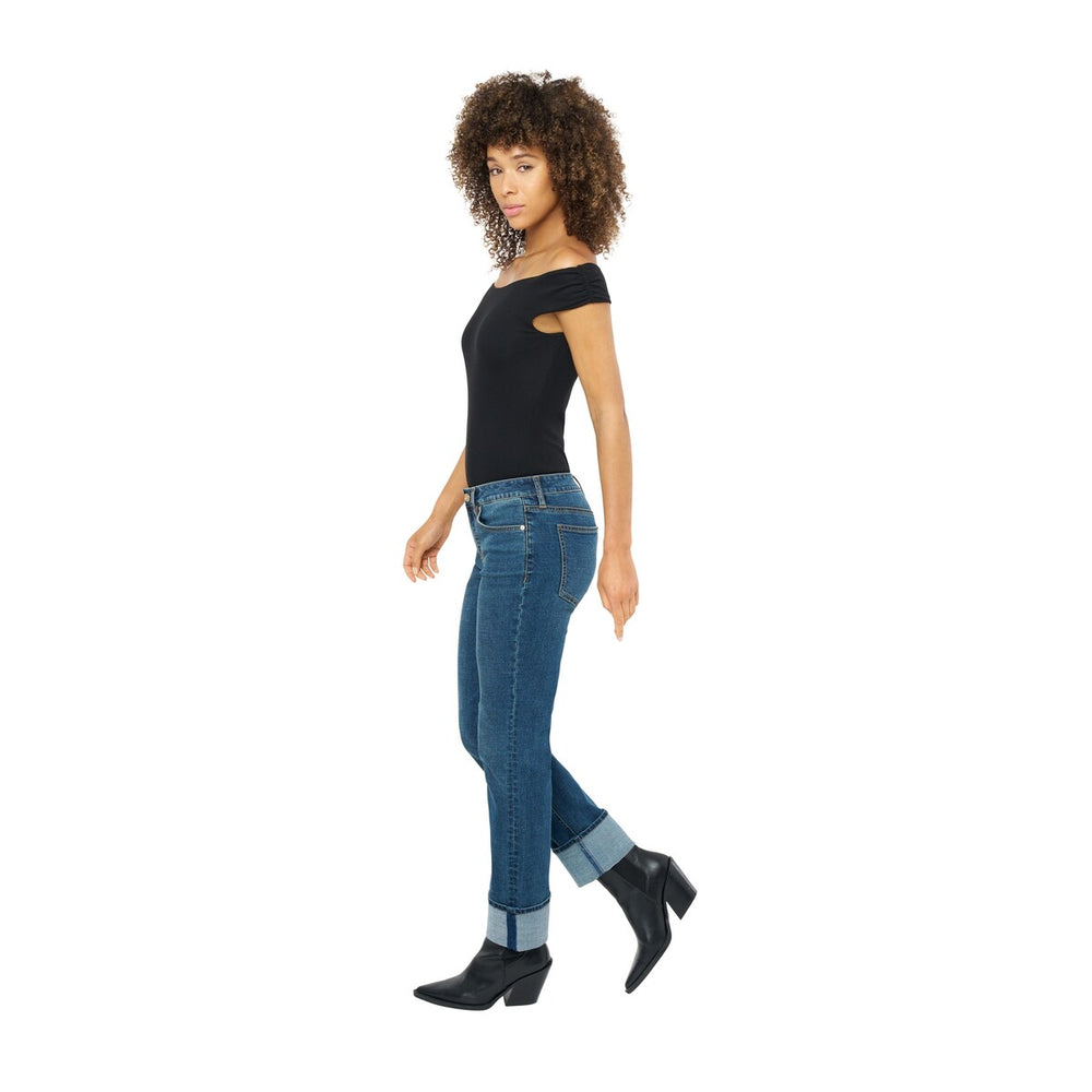 Mid-Rise Straight Jean with High Cuff in St. James