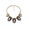 Mint Green Multi Colored Statement Necklace - White