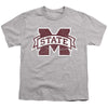 Mississippi State University Distressed Primary Kids T Shirt for Youth Boys and Girls