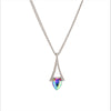 Modern Teardrop Crystal Pendant Necklace