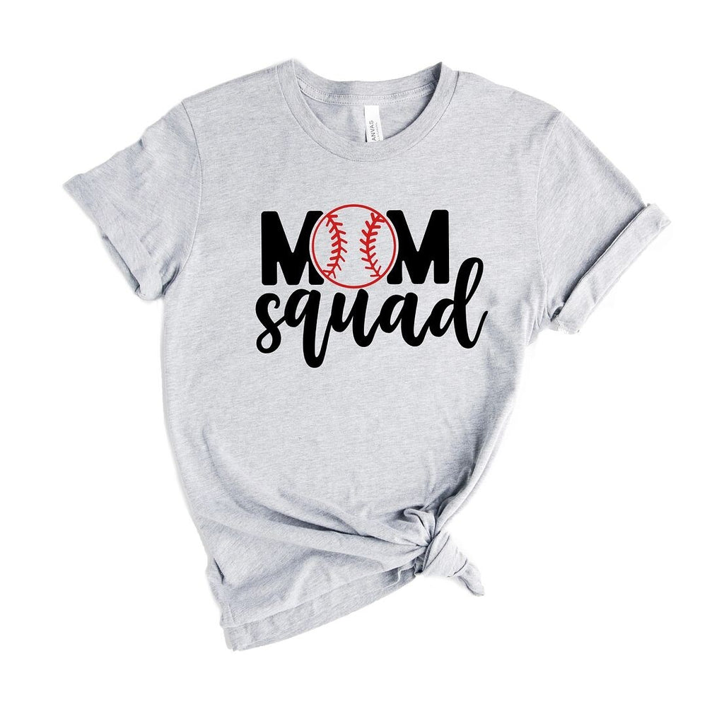 Mom Squad Baseball Short Sleeve Crewnneck Tee