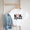 Mom Squad Baseball Short Sleeve Crewnneck Tee