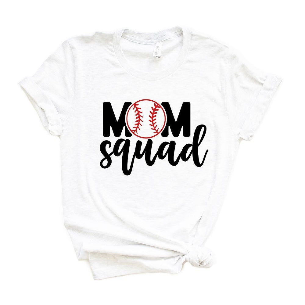 Mom Squad Baseball Short Sleeve Crewnneck Tee