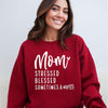 Mom Stressed Blessed Graphic Sweatshirt