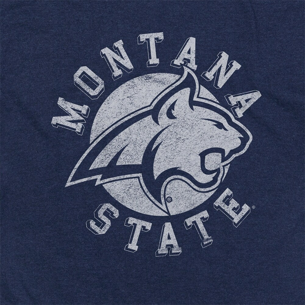 Montana State University Classic Retro Stamp Logo Unisex Adult Heathered Premium T Shirt