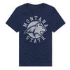 Montana State University Classic Retro Stamp Logo Unisex Adult Heathered Premium T Shirt