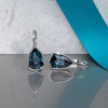 Montana Swarovski Crystal Abstract Hexagon Drop Earrings