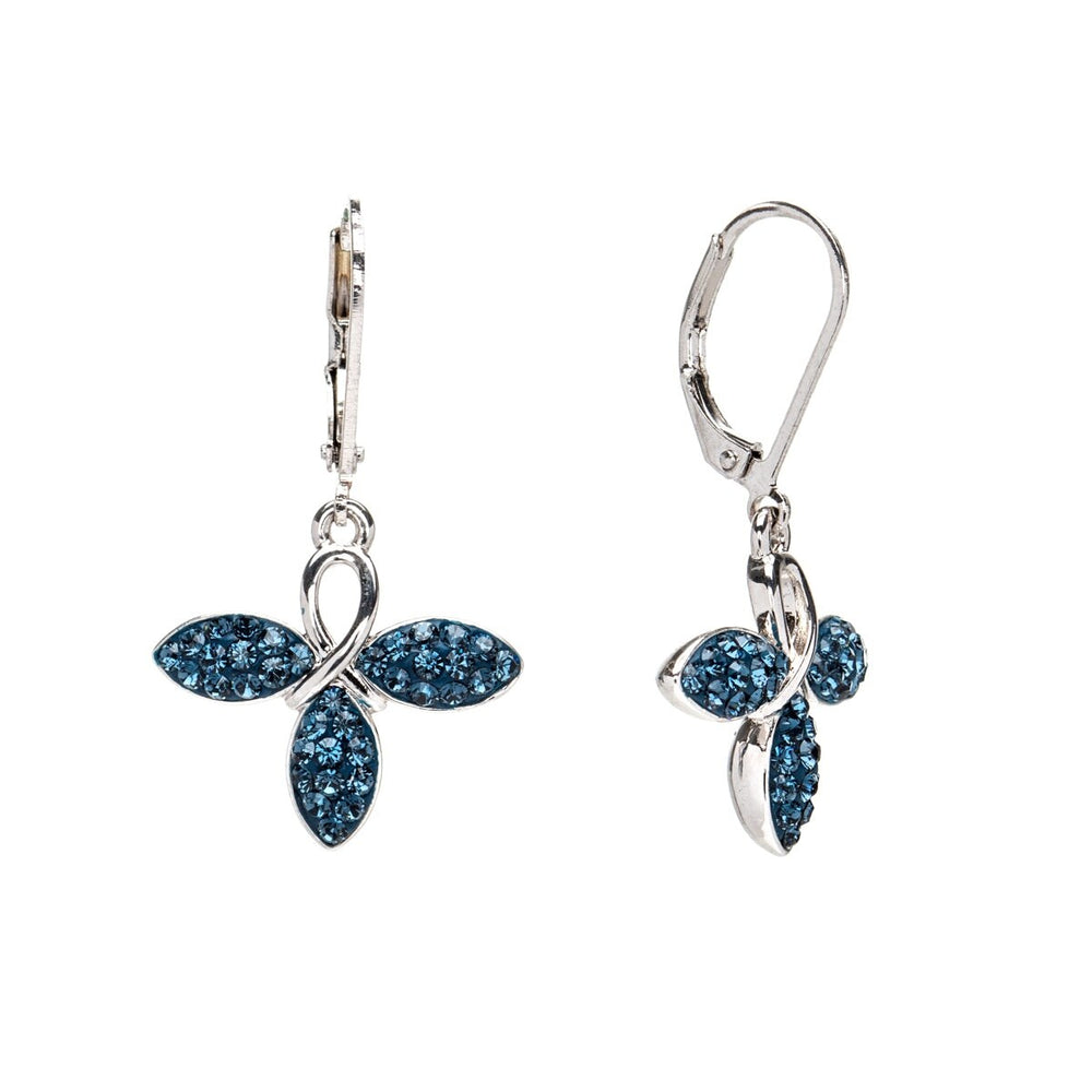 Montana Swarovski Crystal Leaf Drop Earrings