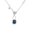 Montana Swarovski Crystal Lock Heart Necklace - White