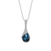 Montana Swarovski Crystal Pave Statement Teardrop Necklace - White