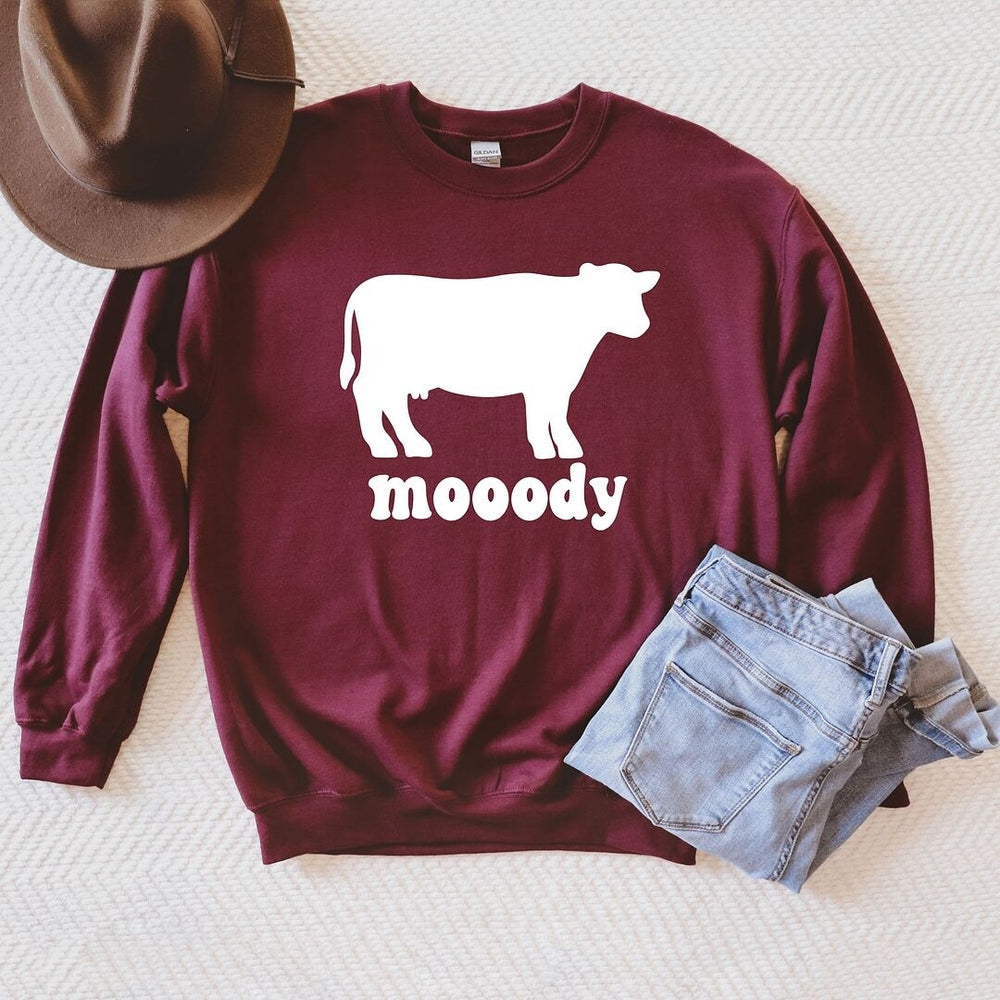 Moody Cow Graphic Sweatshirt