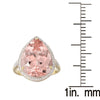 Morganite 18k Gold-Plated Teardrop Solitaire Ring