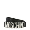 Moschino Logo Lettering Leather Belt