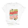 Most Wonderful Time Of The Year Holly Short Sleeve Crewnneck Tee