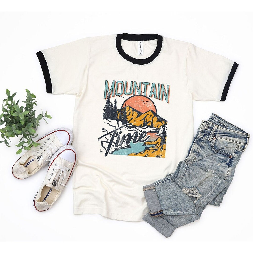 Mountain Time Ringer Tee