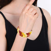 Multi Color Amber Swirl Stretch Bracelet